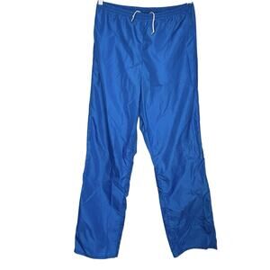 VTG 80s Nike Sportswear Nylon Track Pants Orange Swoosh Streetwear Medium Active